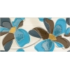 Line Decorado Flor Azul