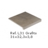 Cuarcita Grafito Non-Slip Peldano P.